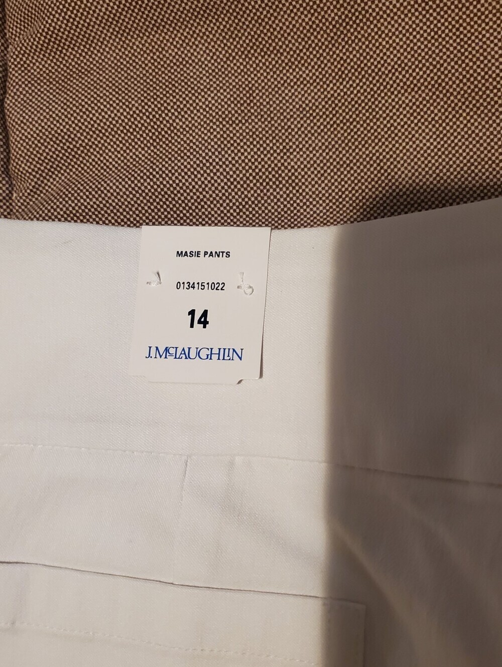 J.McLaughlin Slim Straight Leg Elastic Waist Pull-On Pants White size 14 - Picture 10 of 10